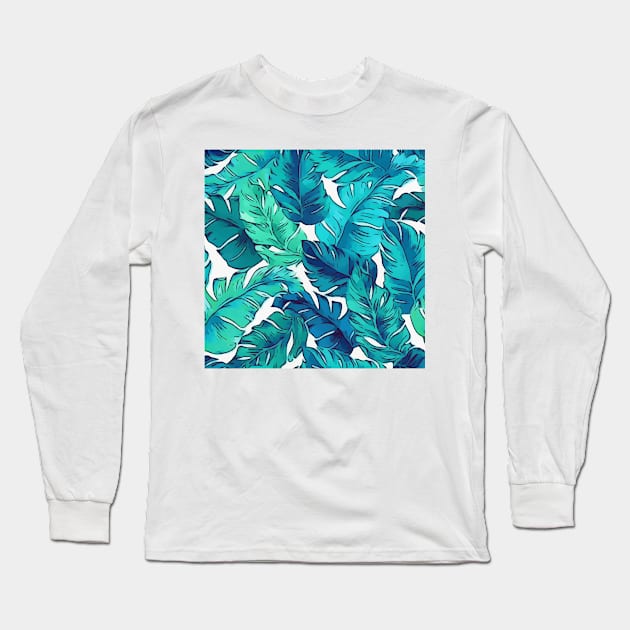 Monstera Leaves Long Sleeve T-Shirt by Birdbox